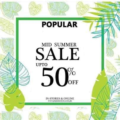 Popularstyle Clothing and Home Textile Store Summer Sale