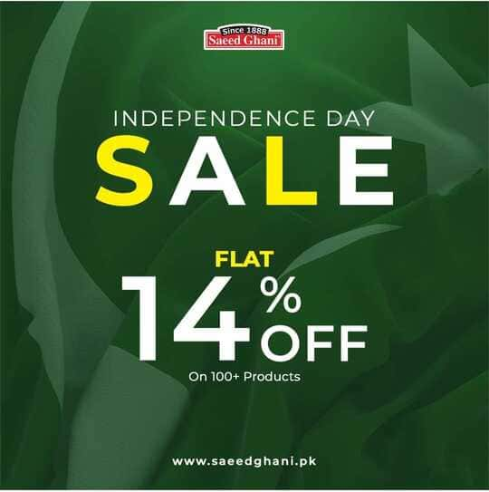 Saeed Ghani herbal store Independence Day Sale