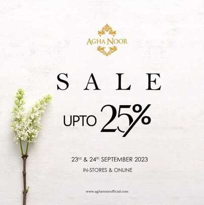 Agha Noor Summer Clearance Sale Upto 25% Off – Brands And Sale