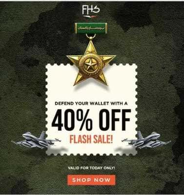 FHS Men's Fashion Store Defence Day Flash Sale!