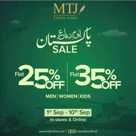 MTJ Tariq Jamil clothing Defence Day Sale