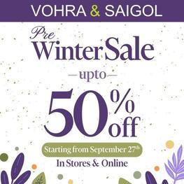 Vohra and Saigol's fashion store Pre-Winter Sale