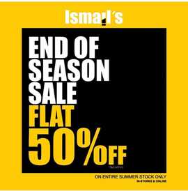 Ismails Clothing End Of Season Sale