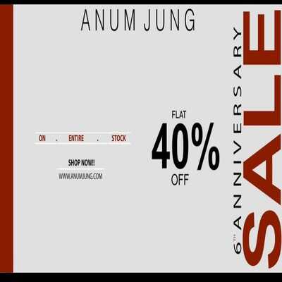 Anum Jung Clothing Offers Aniversary Sale