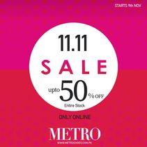 Metro Shoes Pakistan 11.11 Sale