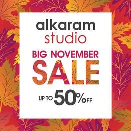 Alkaram Studio clothing store Big November Sale