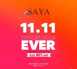 Saya Clothing 11.11 Sale