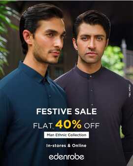 Edenrobe Men Clothing Eid Sale 2024
