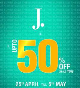 J. Junaid Jamshed Clothing Summer Sale 2024