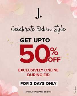 Junaid Jamshed Clothing Eid Sale 2024