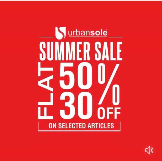 Urbansole Shoes Summer Sale 2024