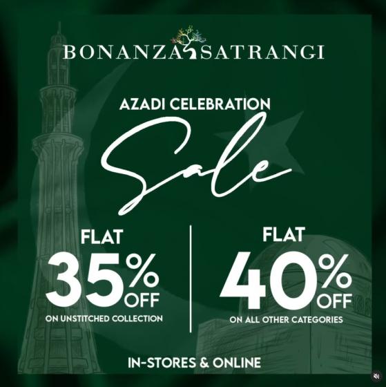 Bonanza.satrangi Azadi Sale 2024