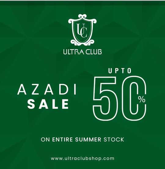 Ultra Club Clothing Azadi Sale 2024