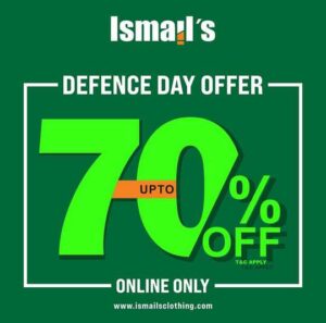 Ismails Clothing Defence Day Sale 2024