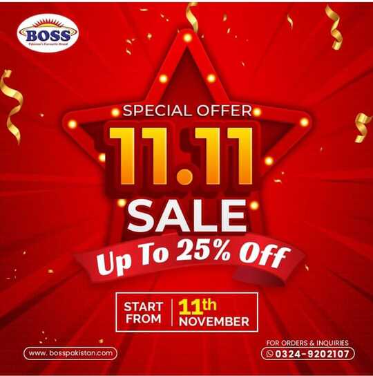 Boss Furniture Pakistan 11.11 Sale 2024