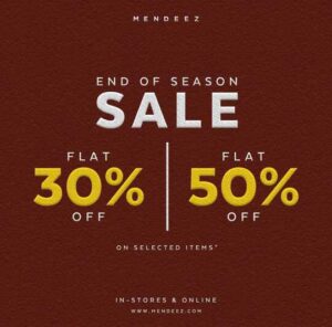 Mendeez Clothing End Of Season Sale 2024