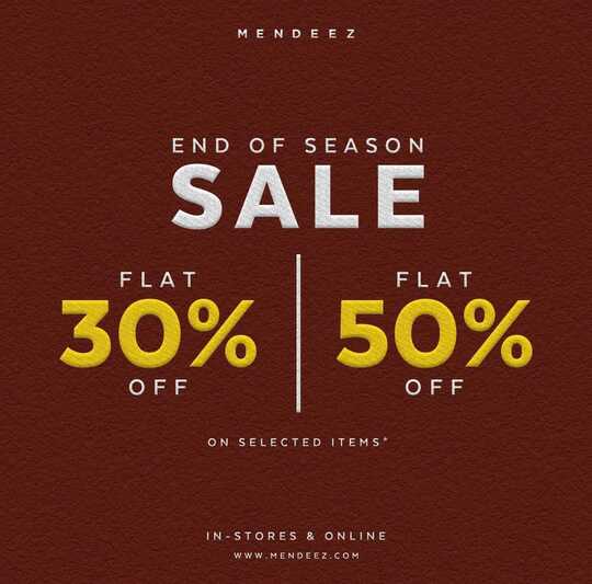 Mendeez Clothing End Of Season Sale 2024