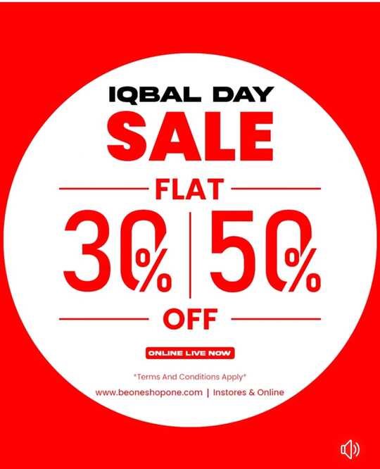 One Clothing Store Iqbal Day Sale 2024